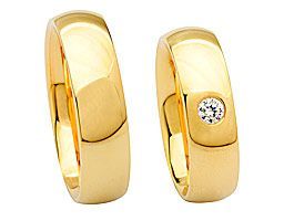 35 goldring abgerundet mit stein breit