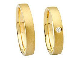 35 goldring abgerundet mit stein schmal