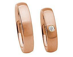 Rosegold abgerundet mit stein