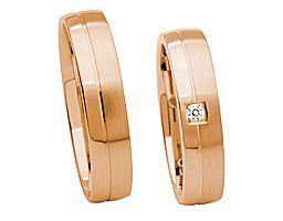 Rosegold mit stein in quadrat