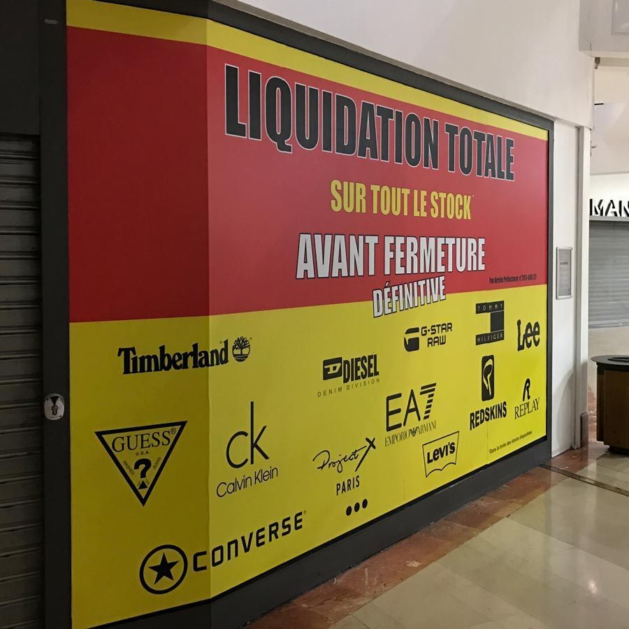 Signalétique vitrine complète