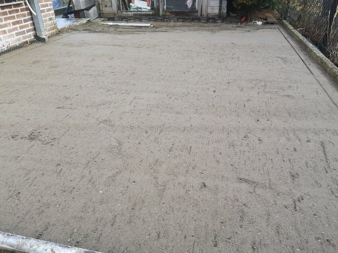Tuin voor plaatsing grindmatten