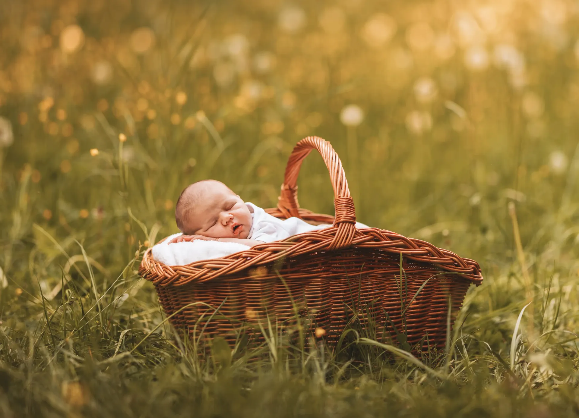 Neugeborenen Shooting - ein Baby mit einer lustigen Mütze