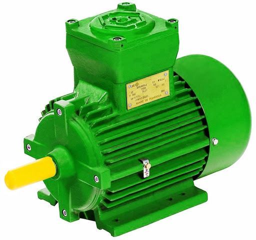 Moteur ATEX de couleur verte