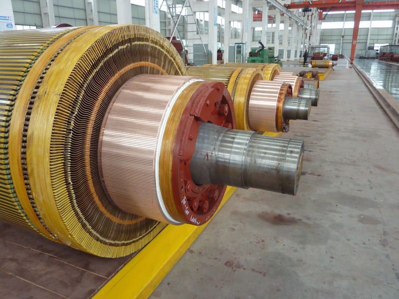 Moteurs électriques en cours de fabrication