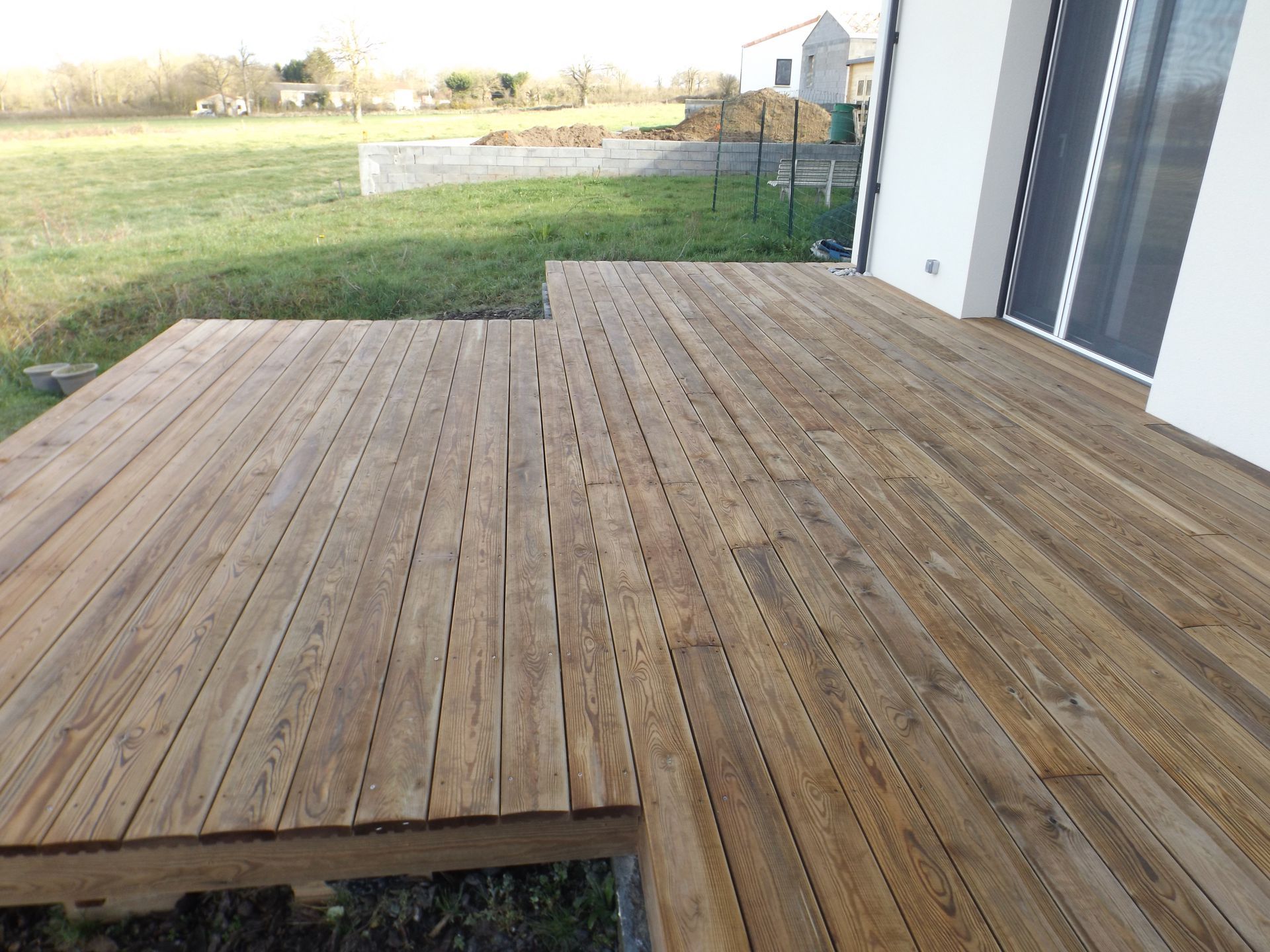 Terrasse en bois et pergola