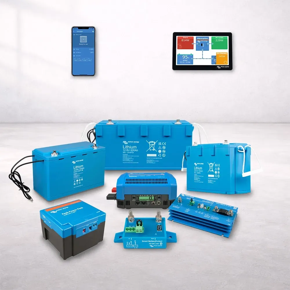 Victron Energy Lithium-Batterien und Energiemanagement – Versorger- und Moverbatterien mit BMS, BatteryProtect sowie App- und Displaysteuerung