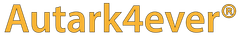 Die Worte „Autark4ever“ in orangefarbener Schrift mit dem Symbol für eingetragene Marke.