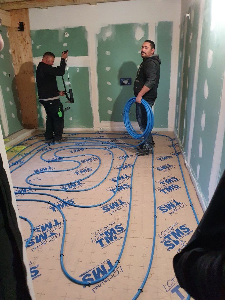 Installation d'un plancher chauffant
