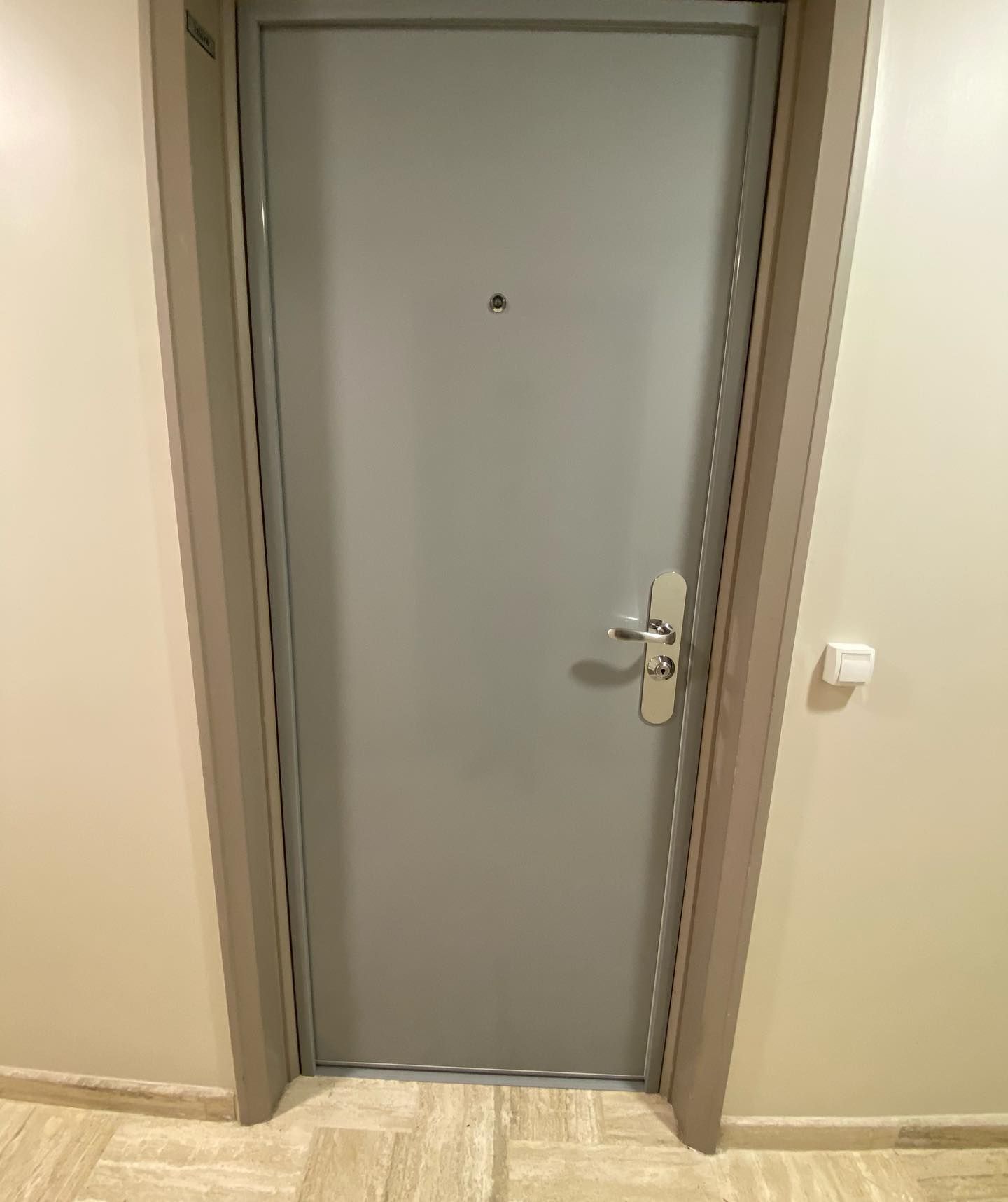 Porte d’entrée grise