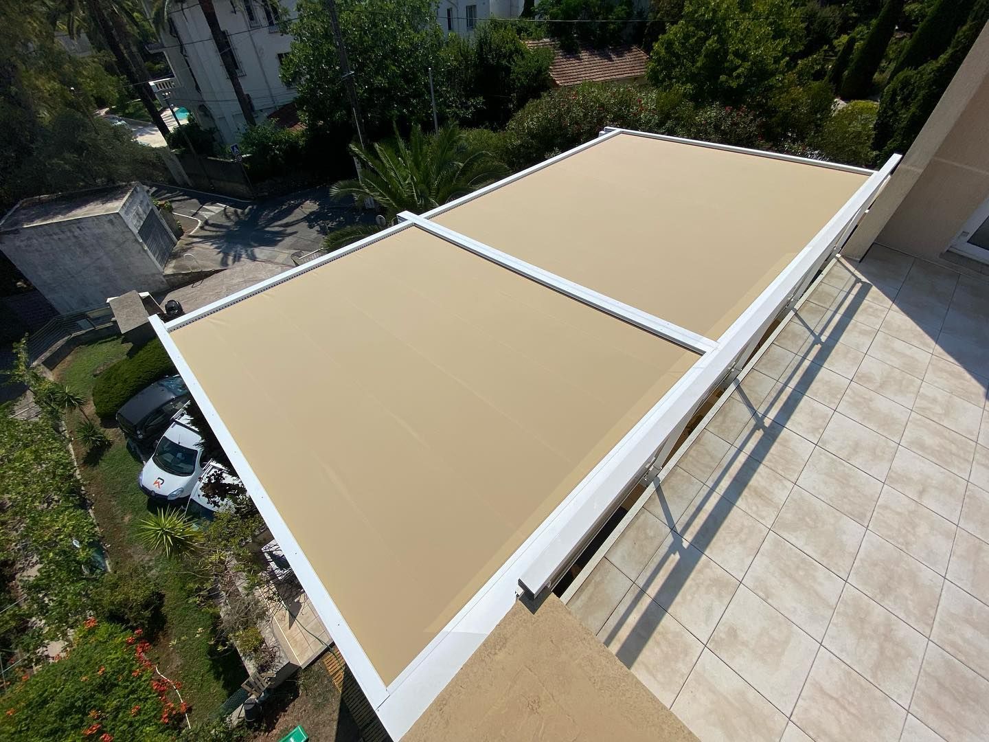 Store banne vue de haut