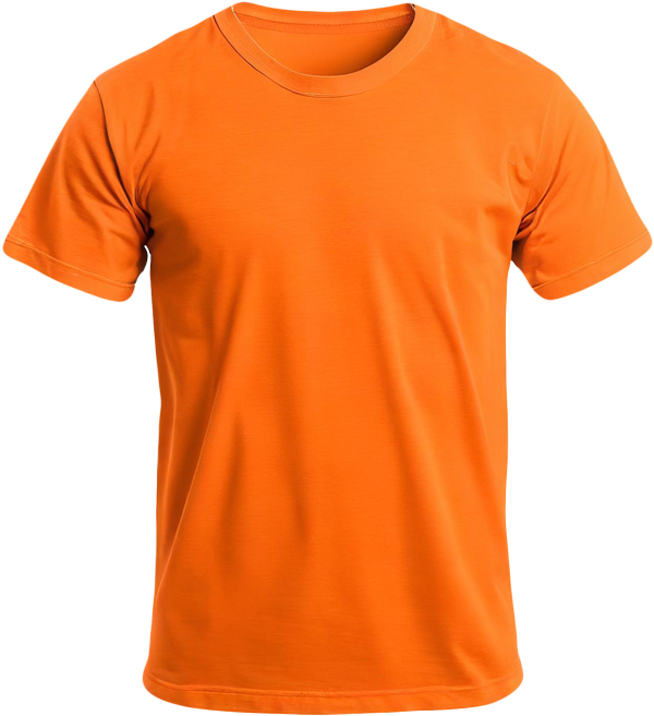 tee-shirt orange au fond transparent