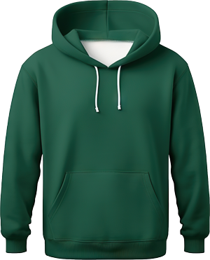 sweat vert forêt sur font transparent