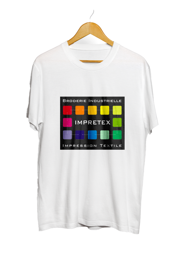 tee-shirt blanc aux couleurs de l'entreprise Impretex