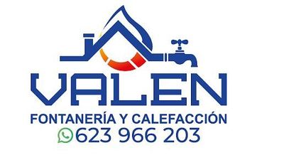 Un logotipo para una empresa de plomería llamada Valen.