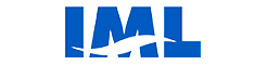Un logotipo azul con un delfín blanco encima.