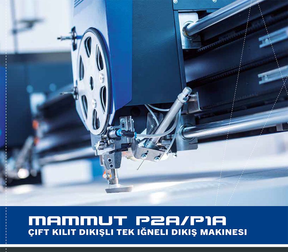 Eine Broschüre zur Doppelsteppstich-Einnadelnahmaschine Mammut P2A / P1A