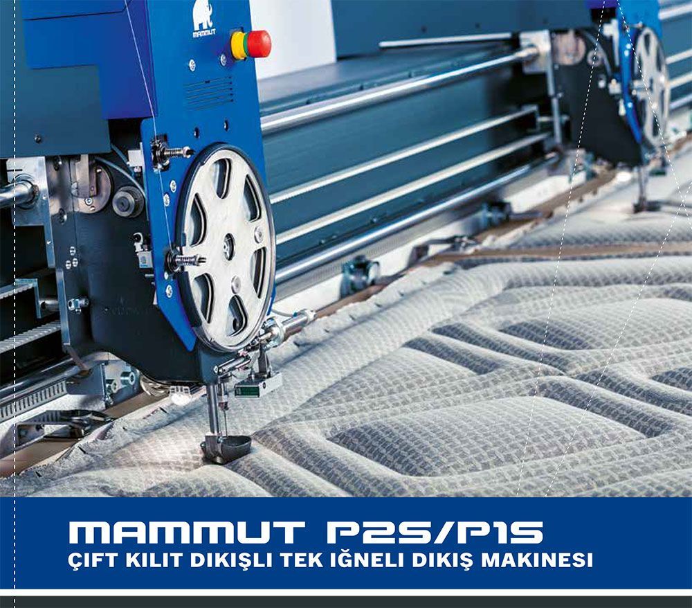 Eine Broschüre zur Mammut P25 / P15 Doppelsteppstich-Einnadel-Nähmaschine