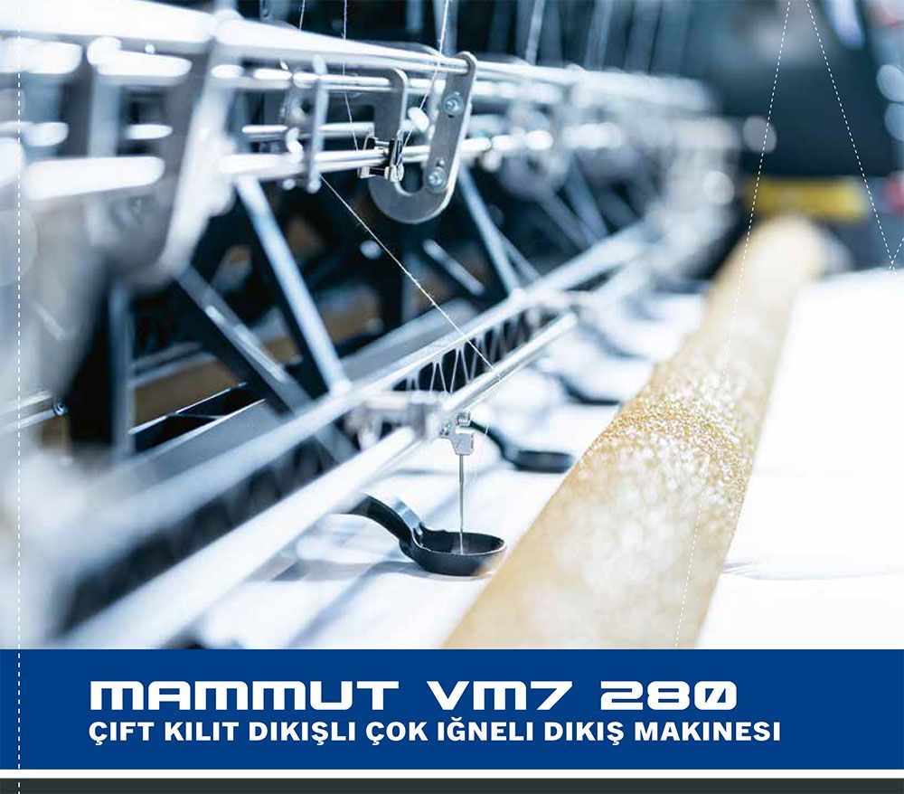 An advertisement for mammut vm 7 280 doppelsteppstich-vielnadelnahmaschine
