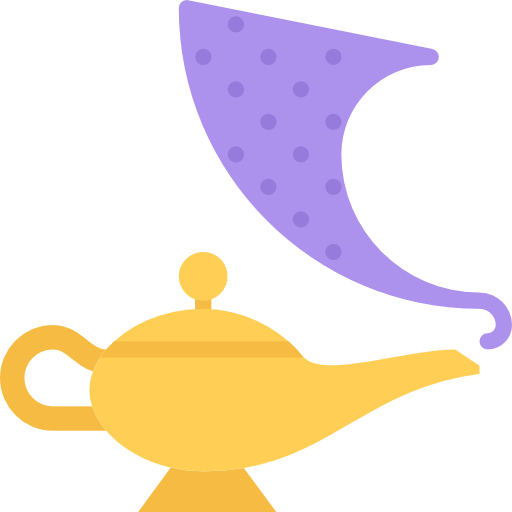 Eine Cartoon-Illustration eines Flaschengeistes kostenloses Symbol