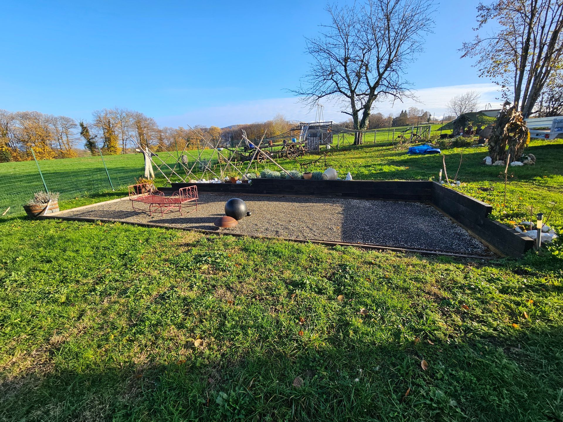 Aménagement extérieur en gravier