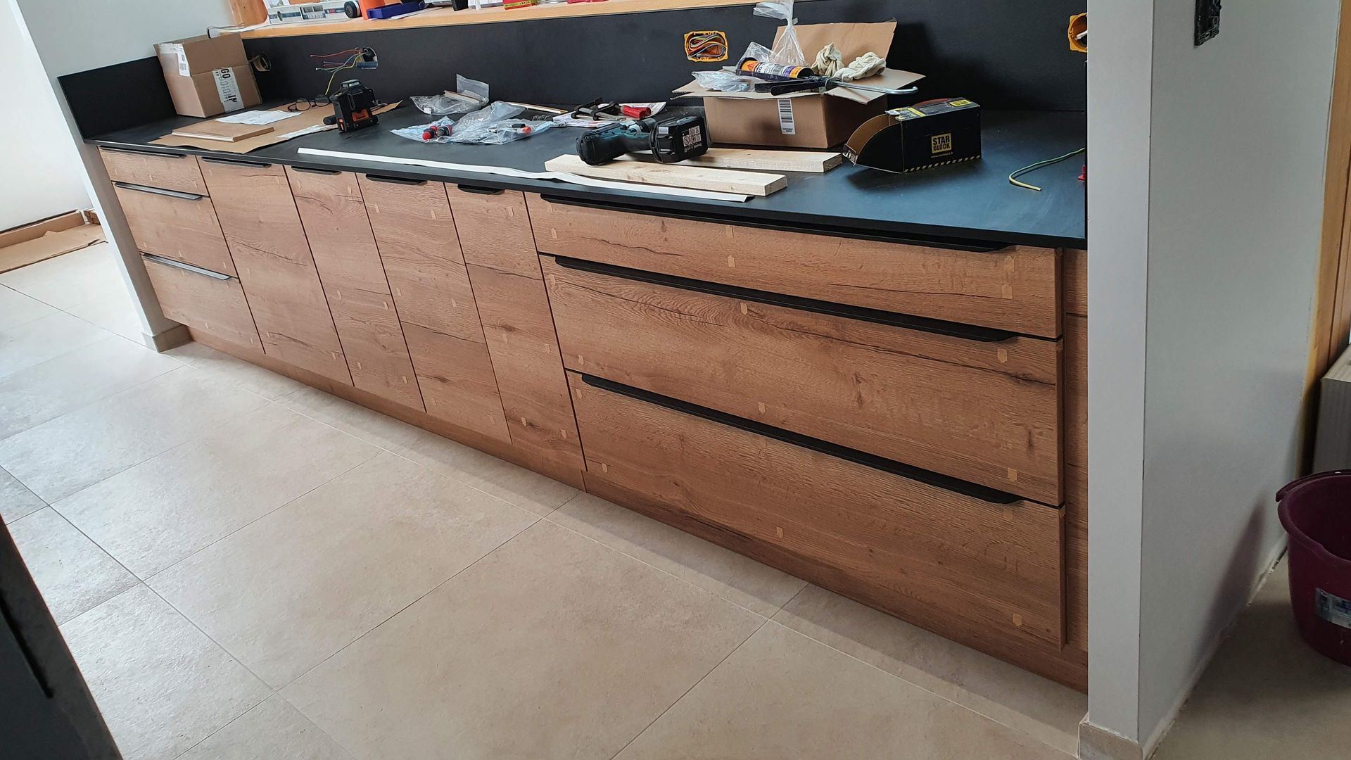 Placards de cuisine en bois