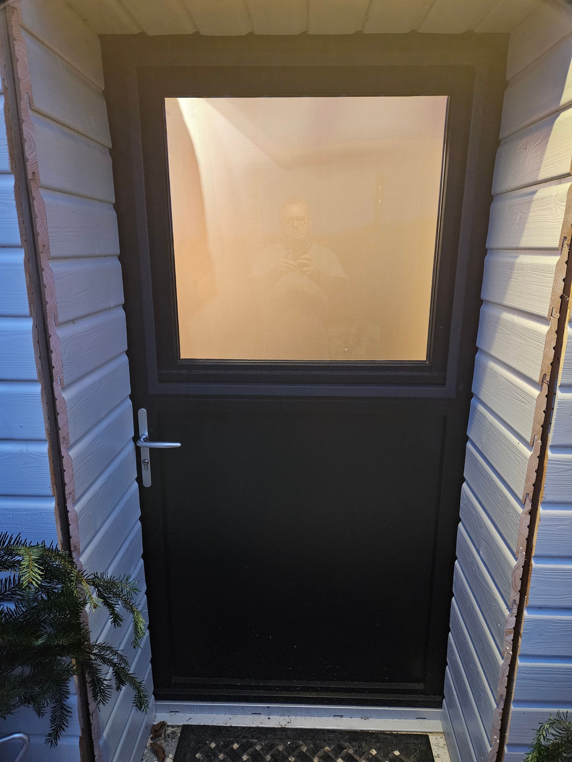 Porte d'entrée semi-vitrée