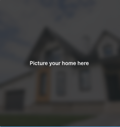 Blurred image of a house with the text 