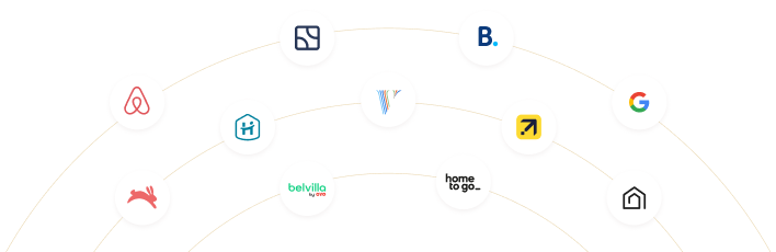 Logos of various companies arranged in a curved, tiered layout.