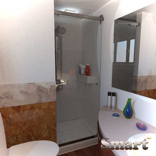 Καμπίνα μπάνιου ανοιγοσυρόμενη