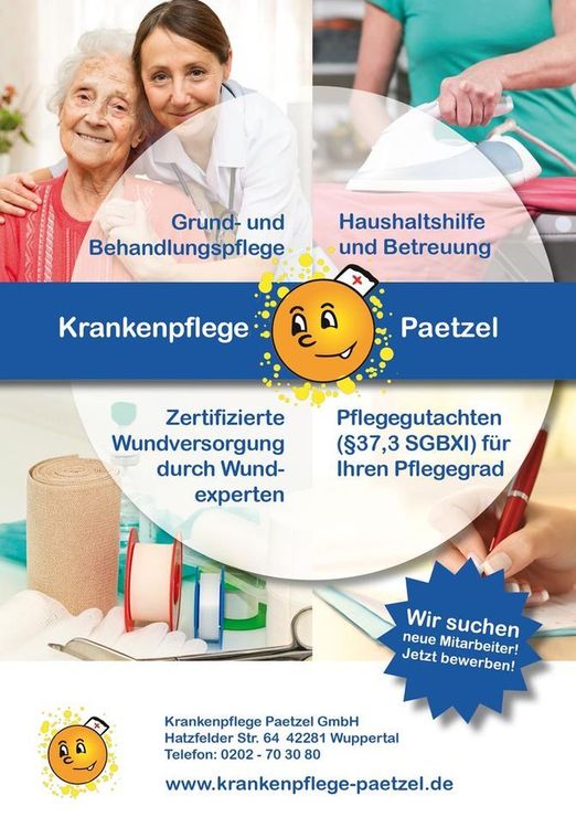 Leistungen der Häusliche Krankenpflege Paetzel GmbH