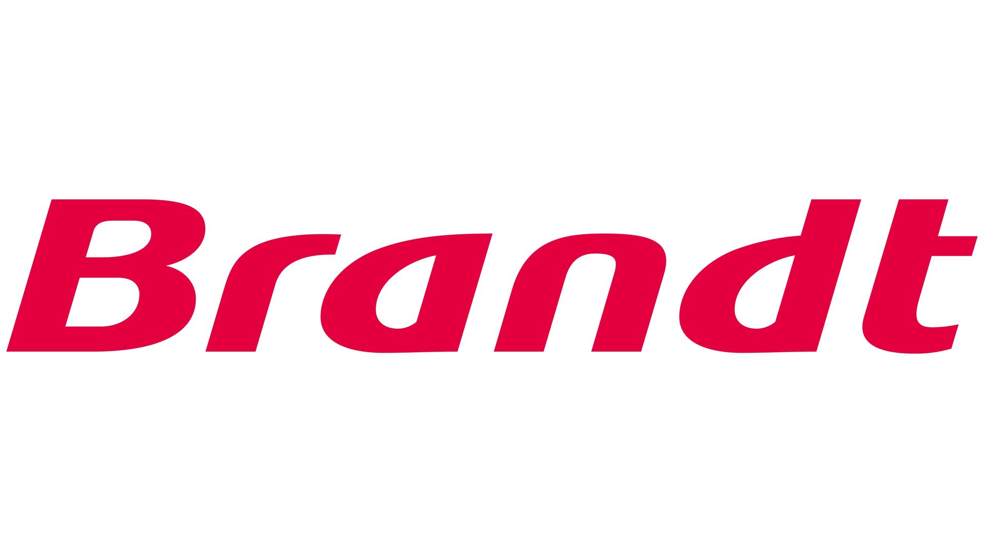 Logotipo de Brandt en color rojo, fuente sans-serif.