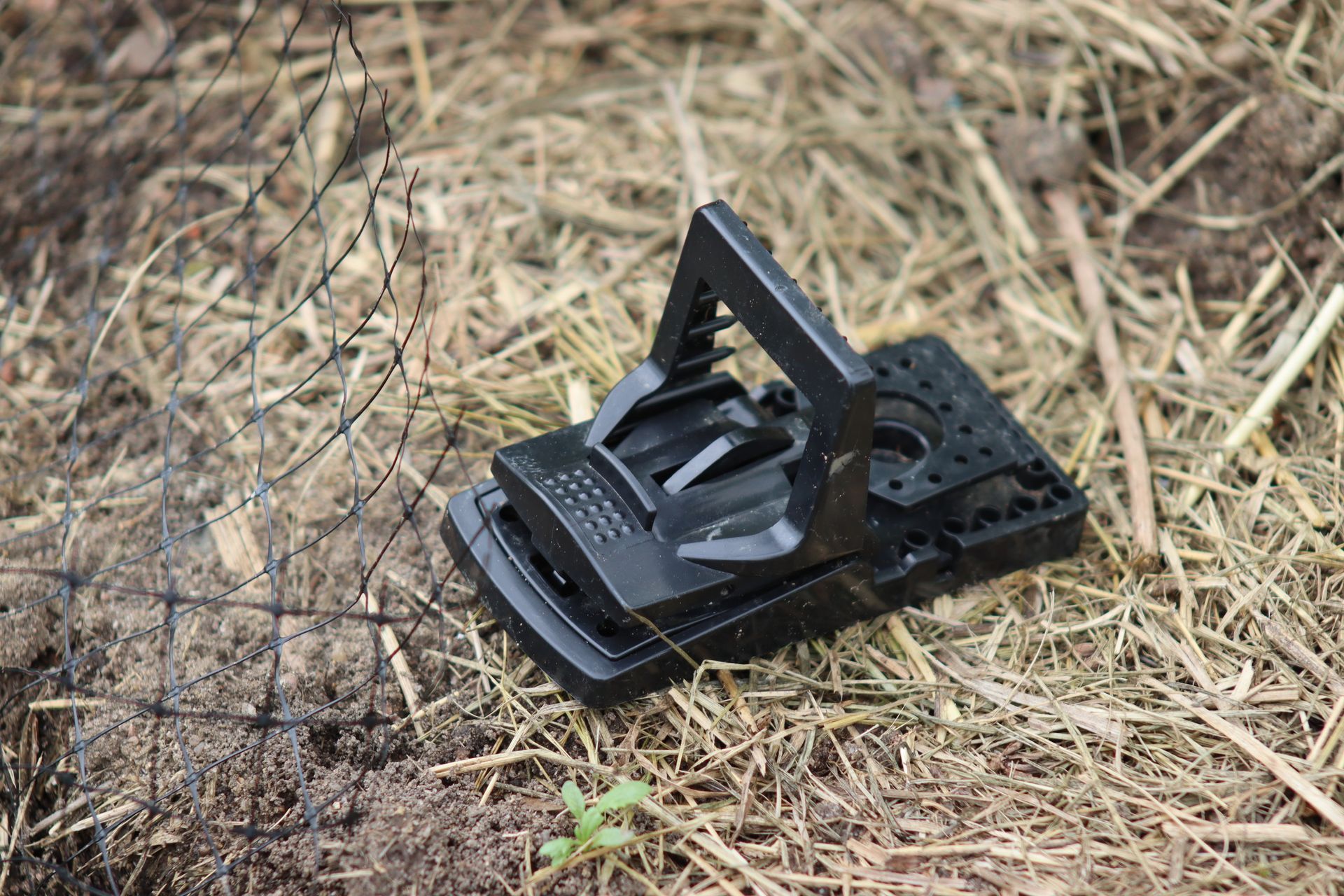 Un piège à souris en plastique.