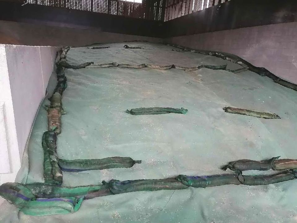 Flortex-painopeite murskeviljan päällä.