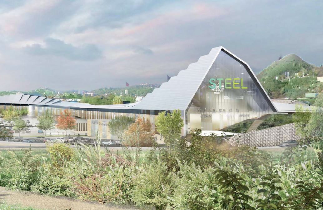 Visuel du concept pour le bâtiment d'un centre commercial