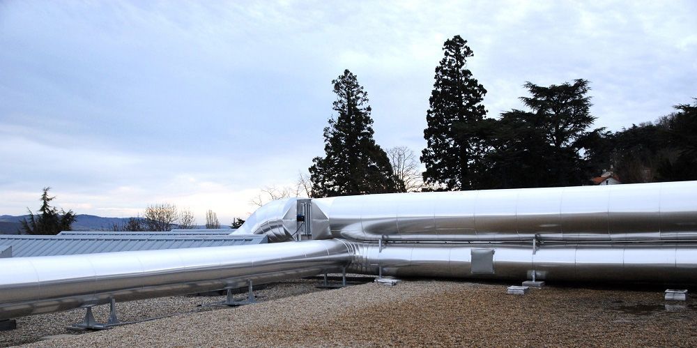 Calorifugeage des gaines de ventilation dans le lycée Benoît Fourneyron à Saint-Étienne