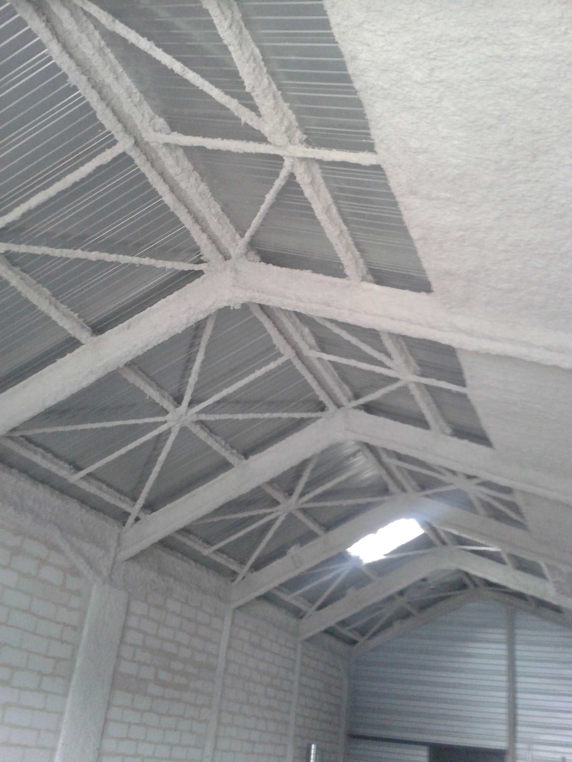 Bande de stabilité et protection coupe-feu sur une charpente métallique réalisée avec des produits Promat et DOSSOLAN pour le retail Park d'Albertville