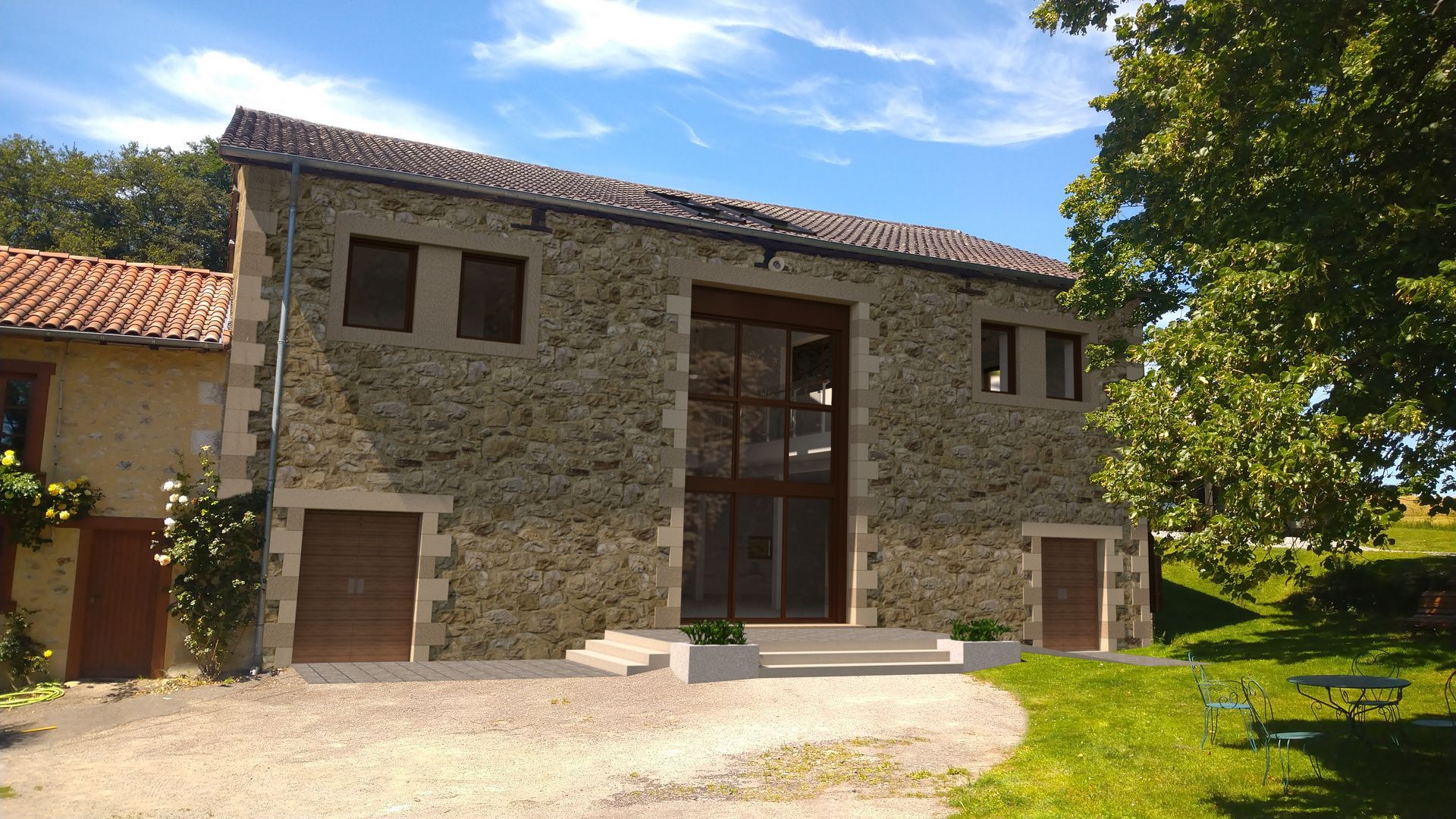 Maison en pierres modernisée