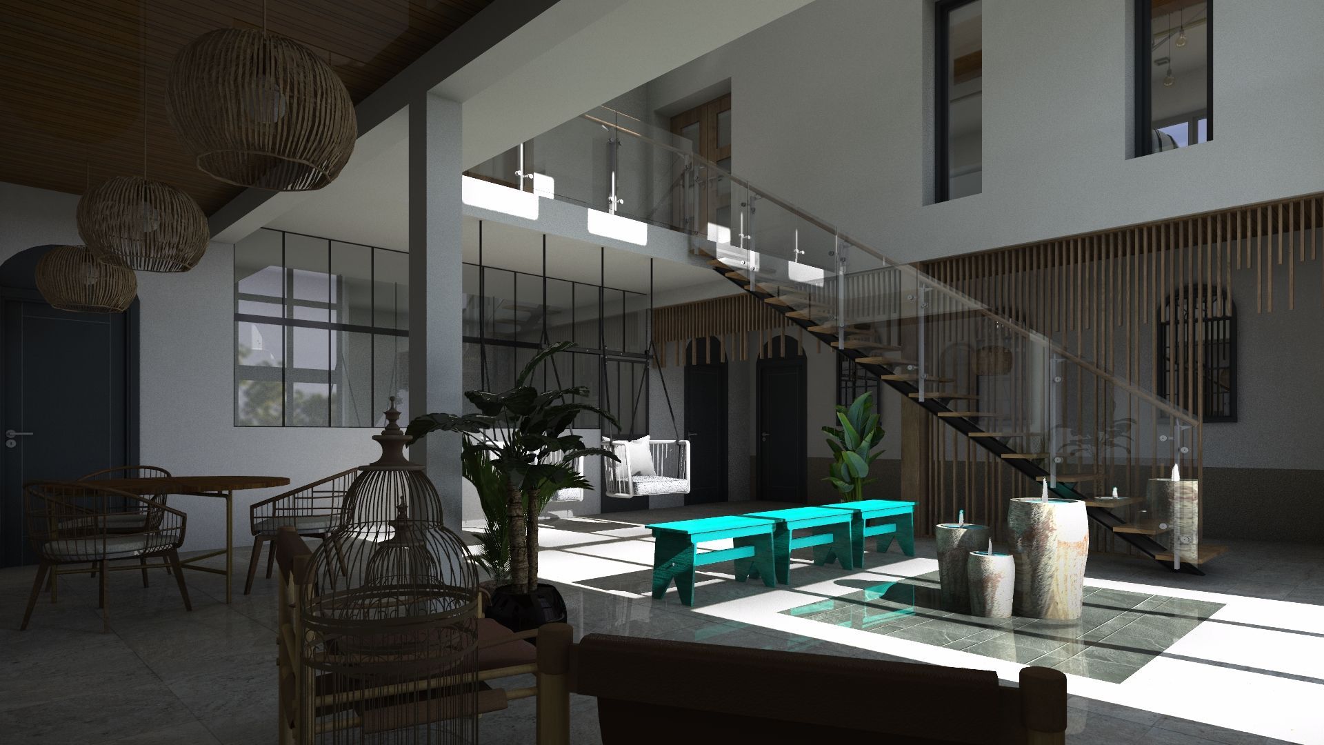 Grand salon modélisé