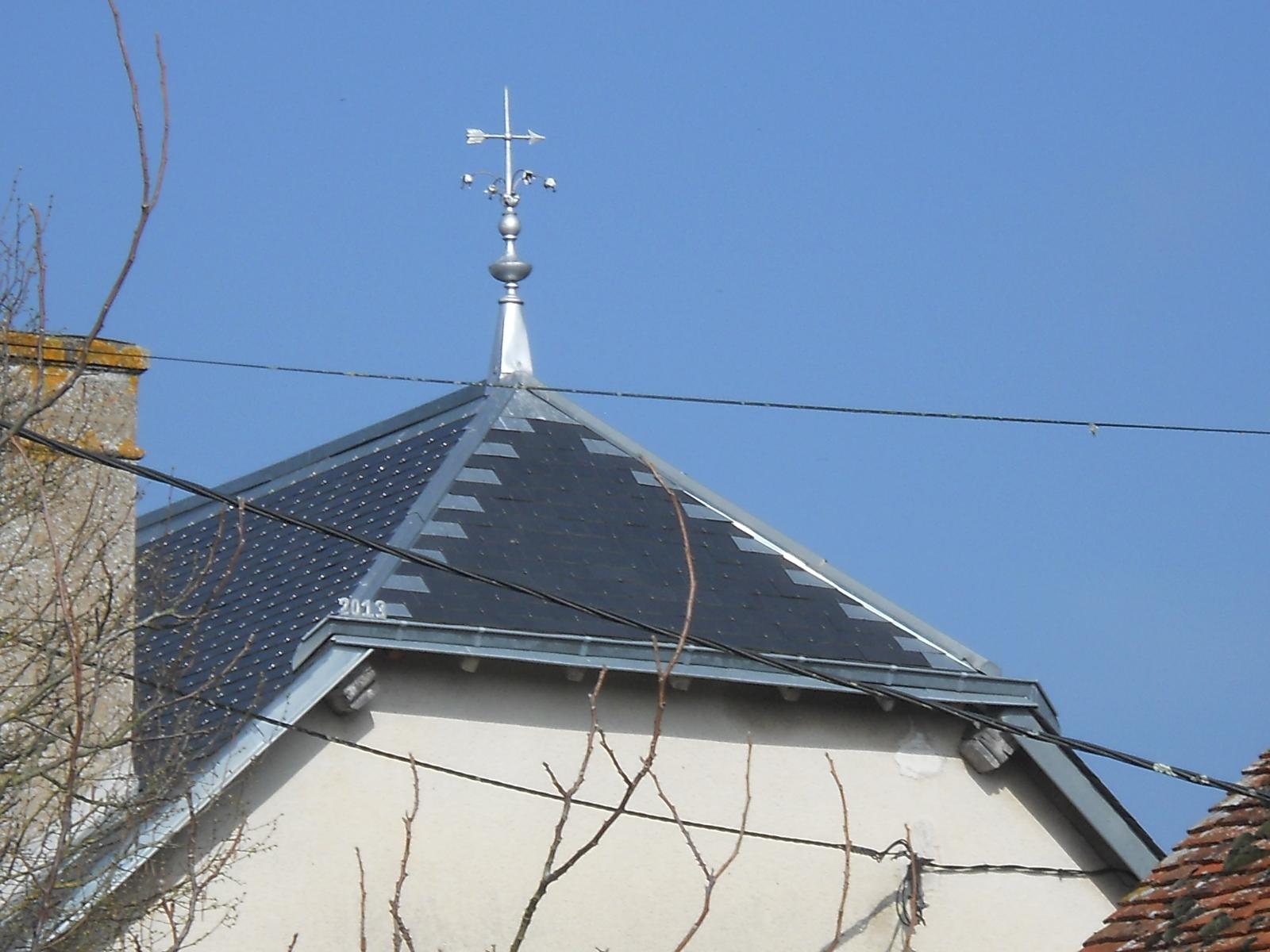 Travaux sur toiture ardoise