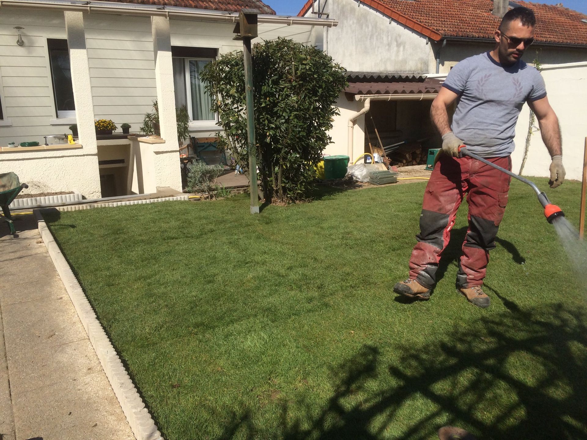 Arrosage d'une pelouse