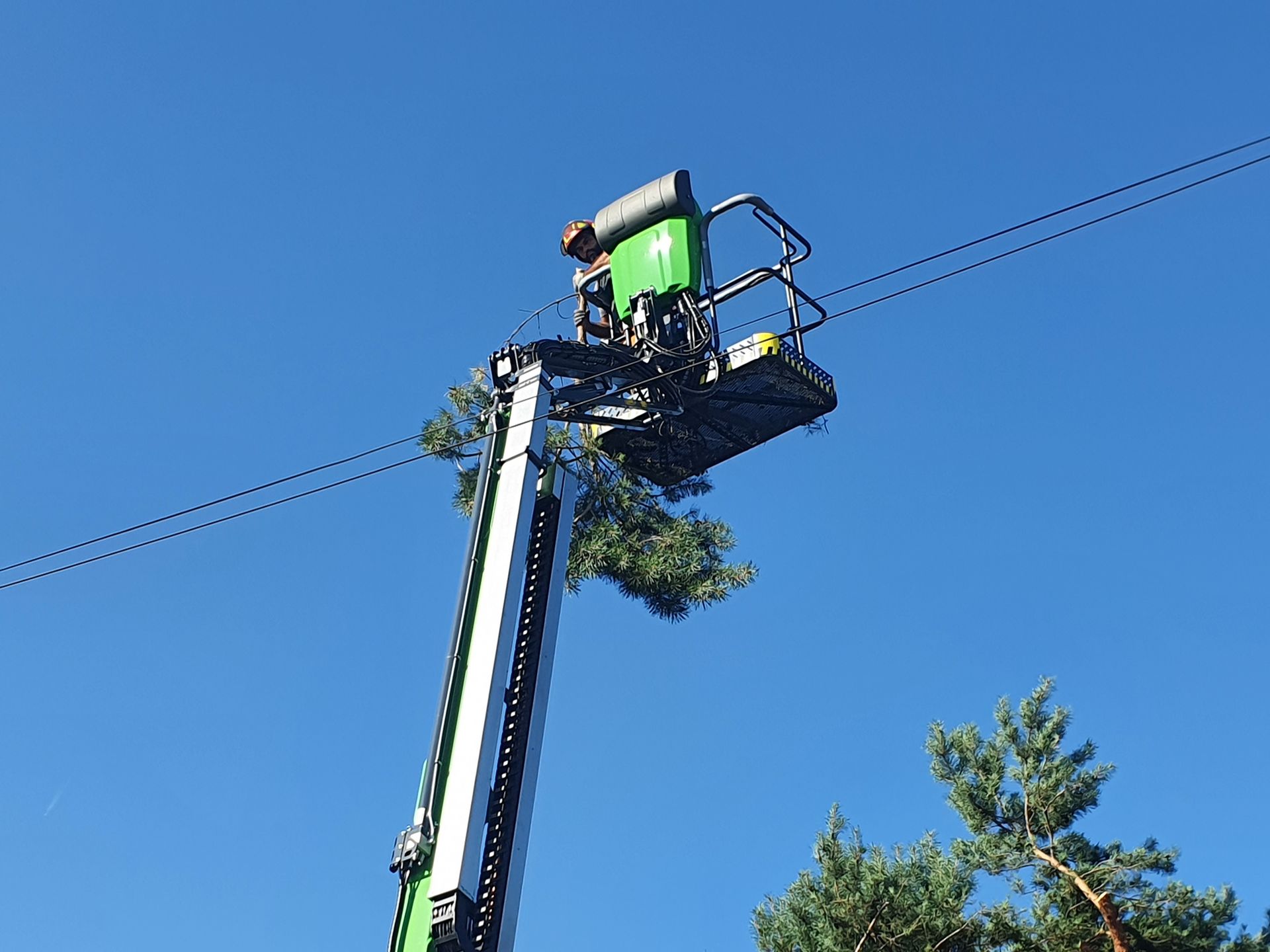 Nacelle avec élagueur en hauteur