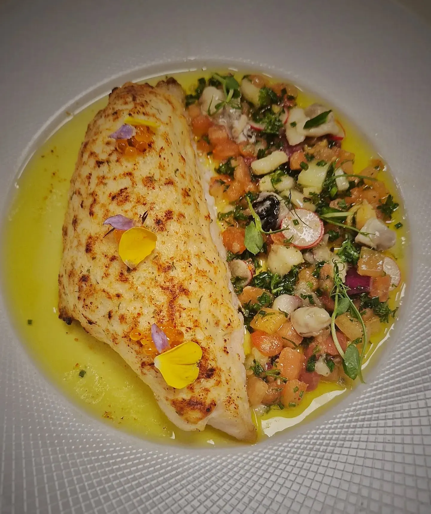 Poisson blanc et légumes