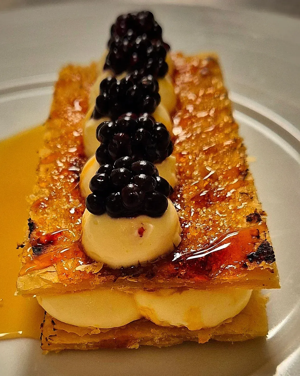Millefeuille aux mûres