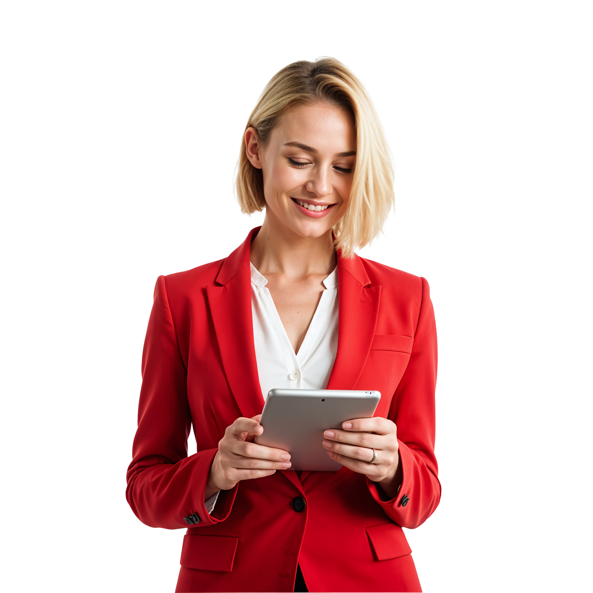 Femme avec tablette