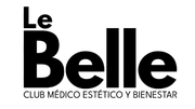 A black and white logo for le belle club medico estético y bienestar