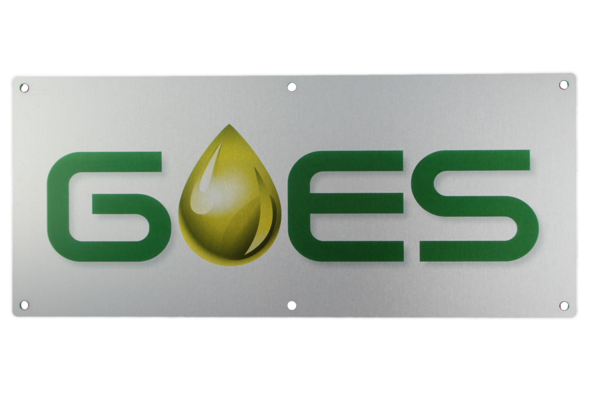 Ein Schild mit dem Wort „geht drauf“