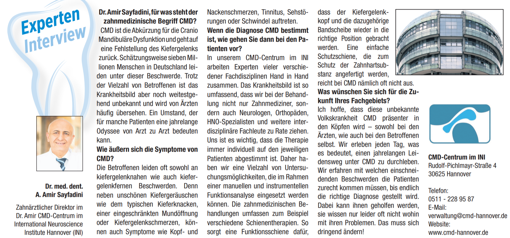 HAZ-Experteninterview mit Dr. Amir Sayfadini