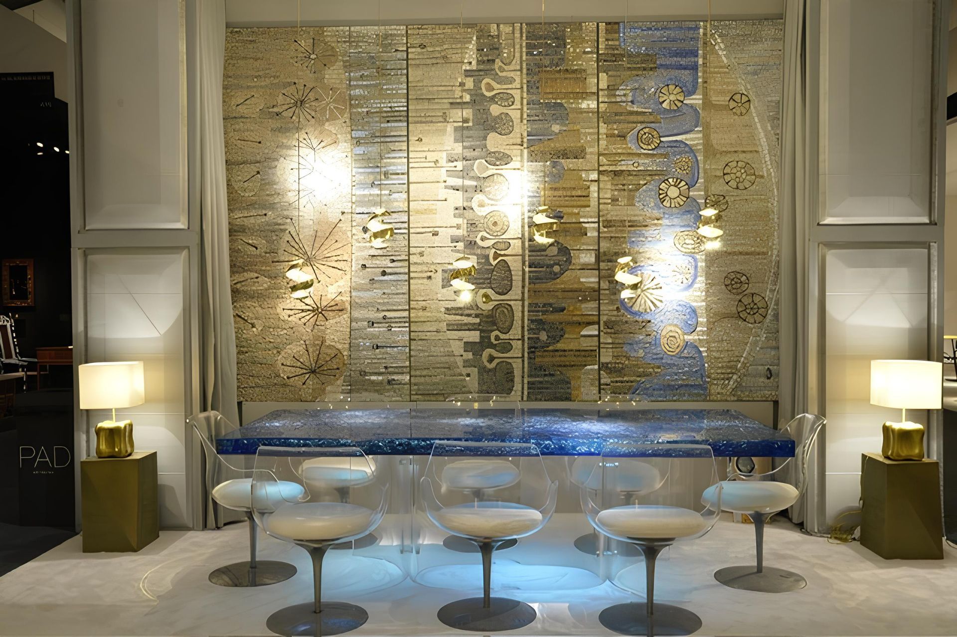 Salon avec objets d'art