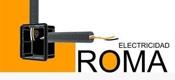 A logo for a company called electricidad roma